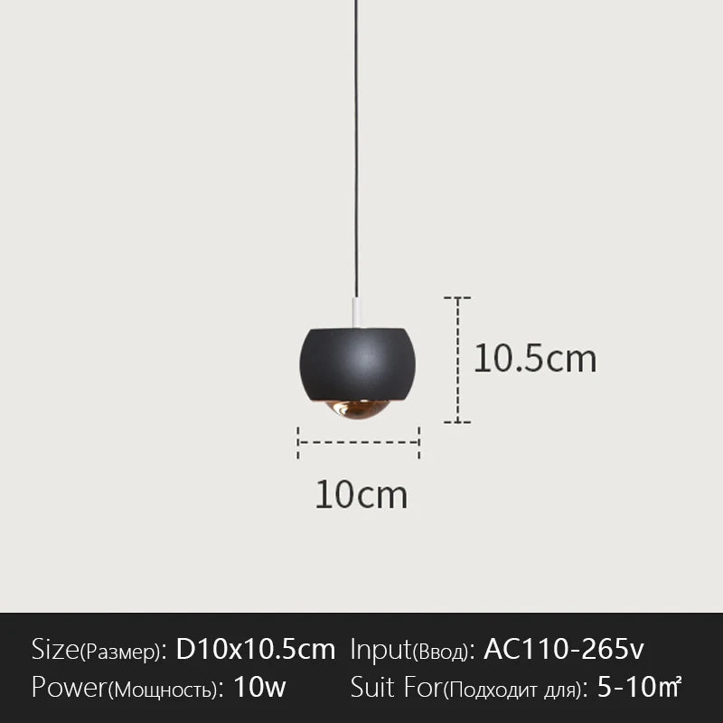 luminaire suspendu moderne noir doré opaque mat éclairage salon chambre coucher