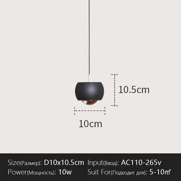 luminaire suspendu moderne noir doré opaque mat éclairage salon chambre coucher