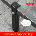 supports pied lit métal fer noir vis serrage industriel meubles réglables hauteur ajustable fond