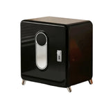 coffre fort rétro vintage mini rangement serrure combinatoire noir rouge beige