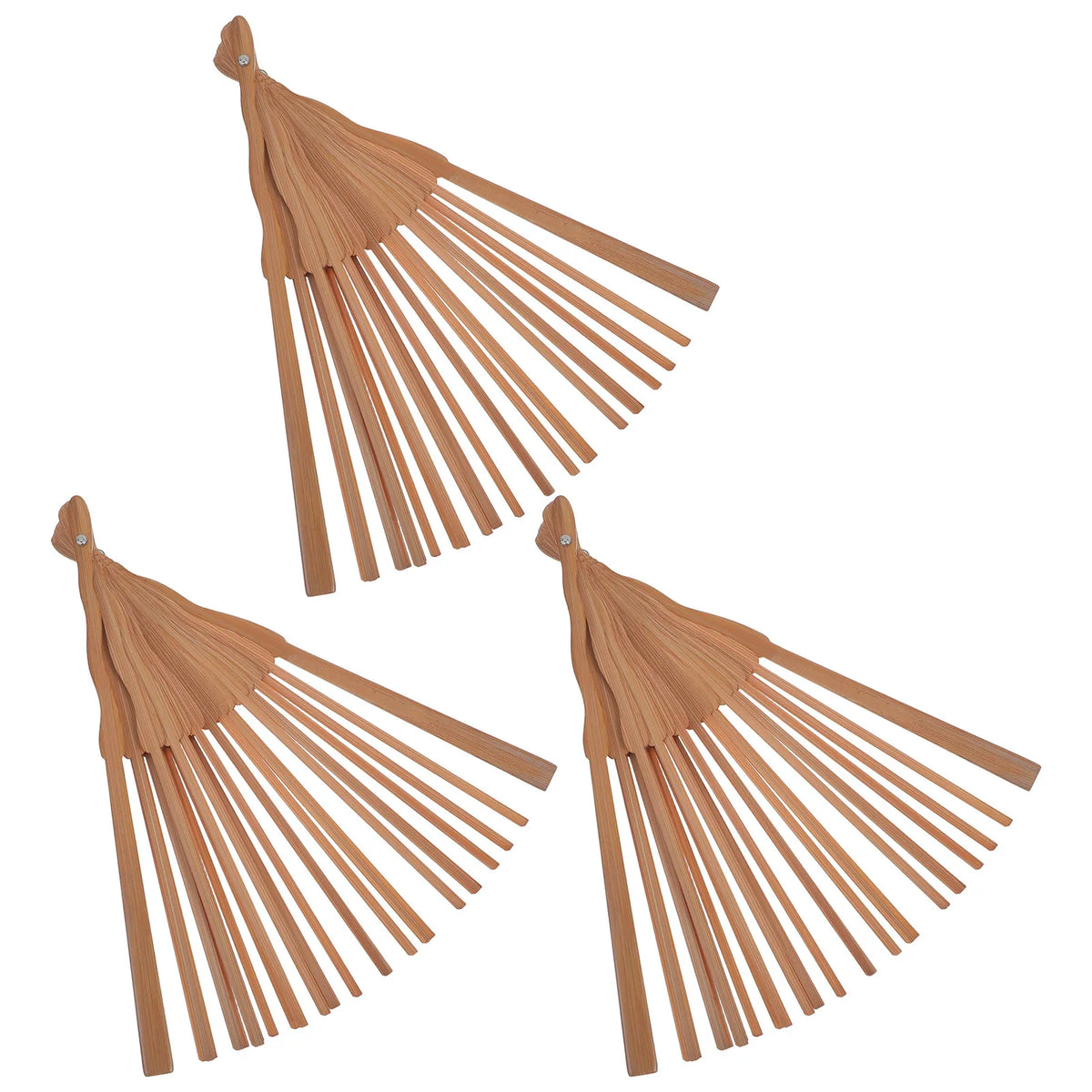 diy éventail bois pliant cadre main marron rayures classique artisanal kit fabrication