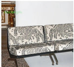 canapé moderne or noir imprimé abstrait coussins matériaux bricolage tissu doux salon