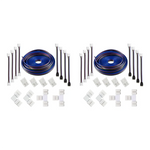 câbles led kit connecteurs blanc noir bleu 24v modernes pratiques 10 câbles 20 connecteurs