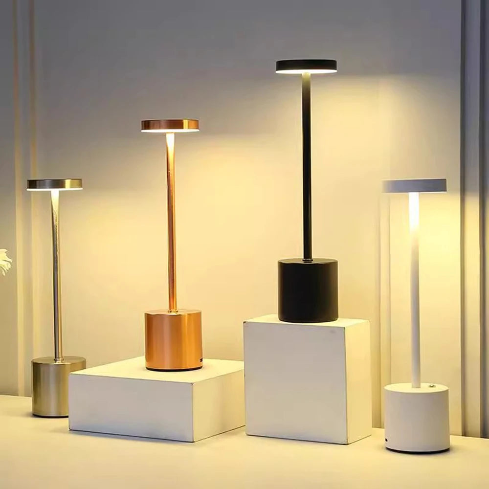 lampe table tactile led rechargeable couleurs réglable moderne minimaliste portable