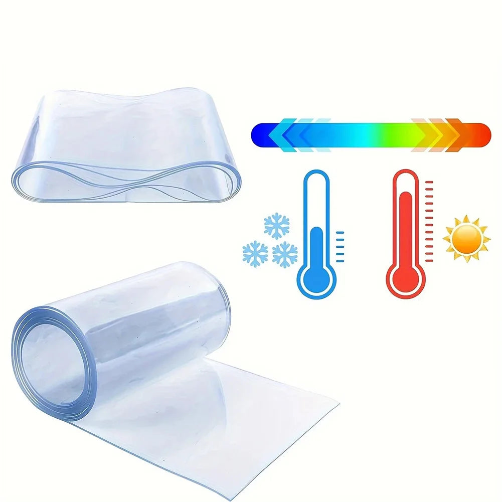 rideau porte transparent pvc anti poussière coupe vent commercial intérieur extérieur