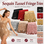 ruban franges sequins noir or argent champagne couture tissu élégant fêtes decoration