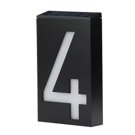 lumière solaire numéro rue ip65 led moderne adhésif extérieure porte villa blanc noir