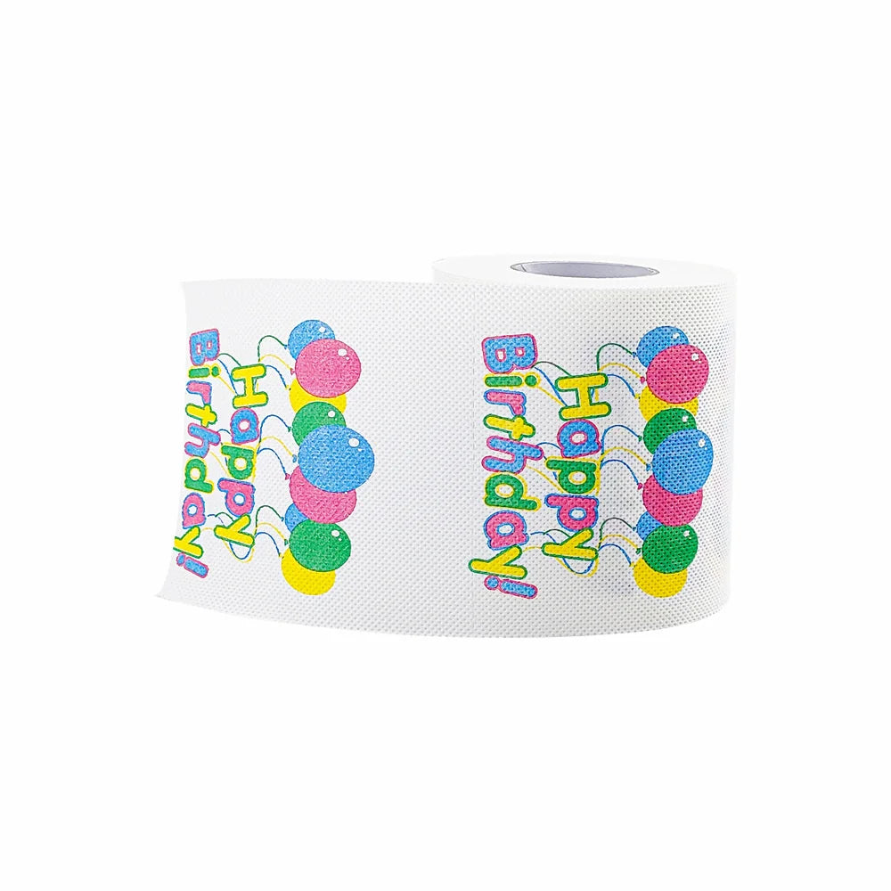papier toilette just married thème festif personnages mariage ballons colorés tringle festive blanc