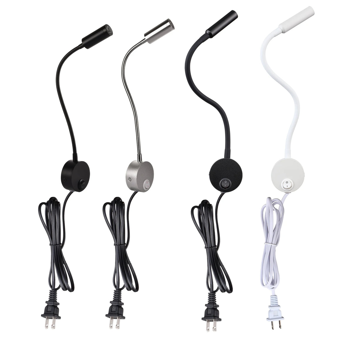 lampe murale led blanche moderne aluminium interrupteur cable chambre salon cuisine