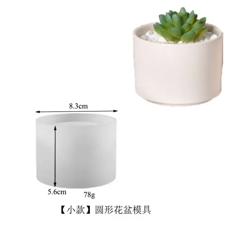 pots fleurs silicone blanc modernes plantes grasses cactus décoratifs minimaliste transparents sable gravier écureuils