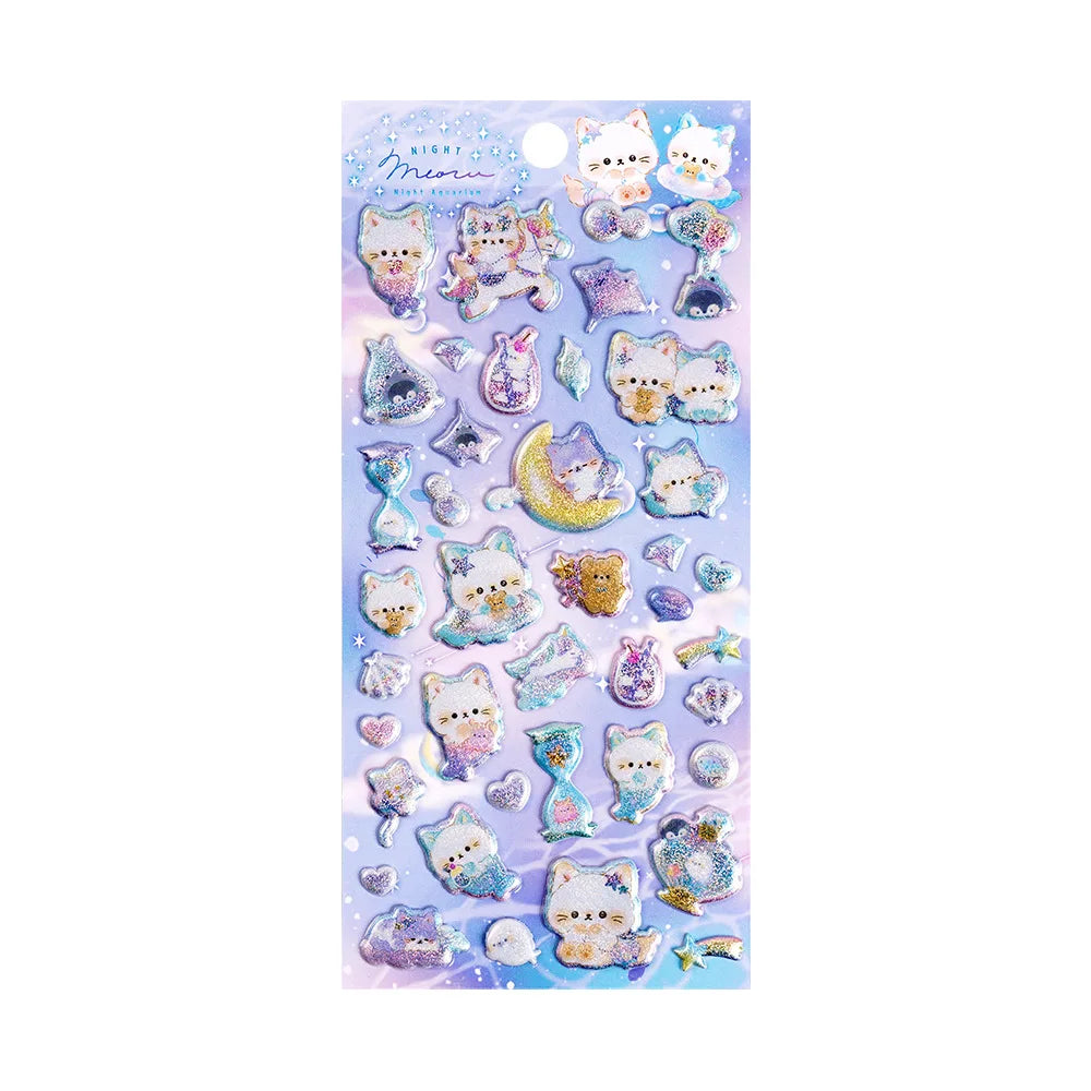 sticker 3d holographique animal mignon gonflé autoadhésif décoration téléphone album cadeau kawaii