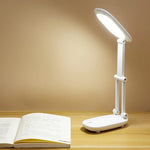 lampe moderne rechargeable led blanc mat pliable interrupteur tactile usb veilleuse protection yeux chambre