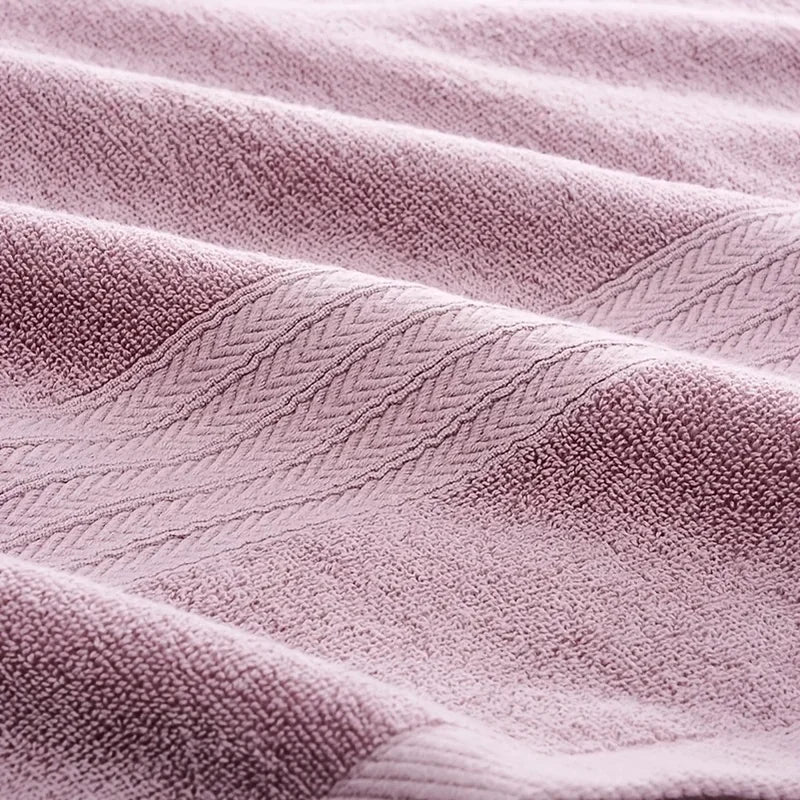 serviettes toilette coton violet blanc bleu marine rayures classiques absorbantes ensemble pièces clips