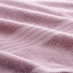serviettes toilette coton violet blanc bleu marine rayures classiques absorbantes ensemble pièces clips