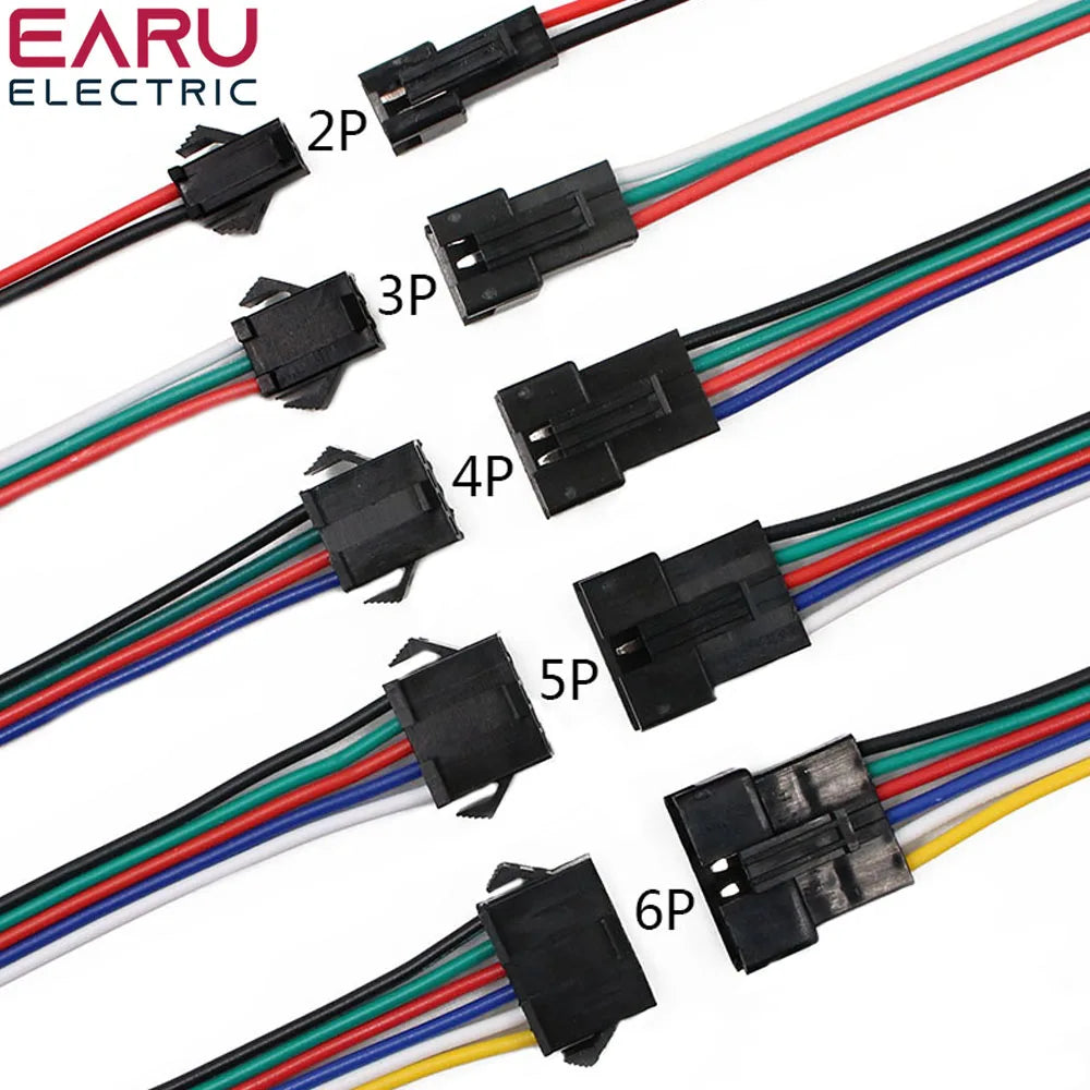 connecteurs electrique noir rouge blanc vert bleu jaune broches cable metallique led pragmatique utilitaire