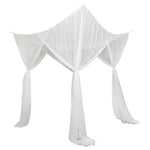 rideau lit transparent bohème tissu plissé franges romantique polyester blanc camping chambre