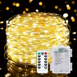 guirlande lumineuse dorées moderne 10m 100led télécommande ip67 20m 200led