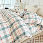 Housse de couette 100% coton rayée blanche pour enfant