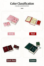 boîte bijoux velours aimantée couleurs rouge rose verte classique rangement bijoux créatif livre