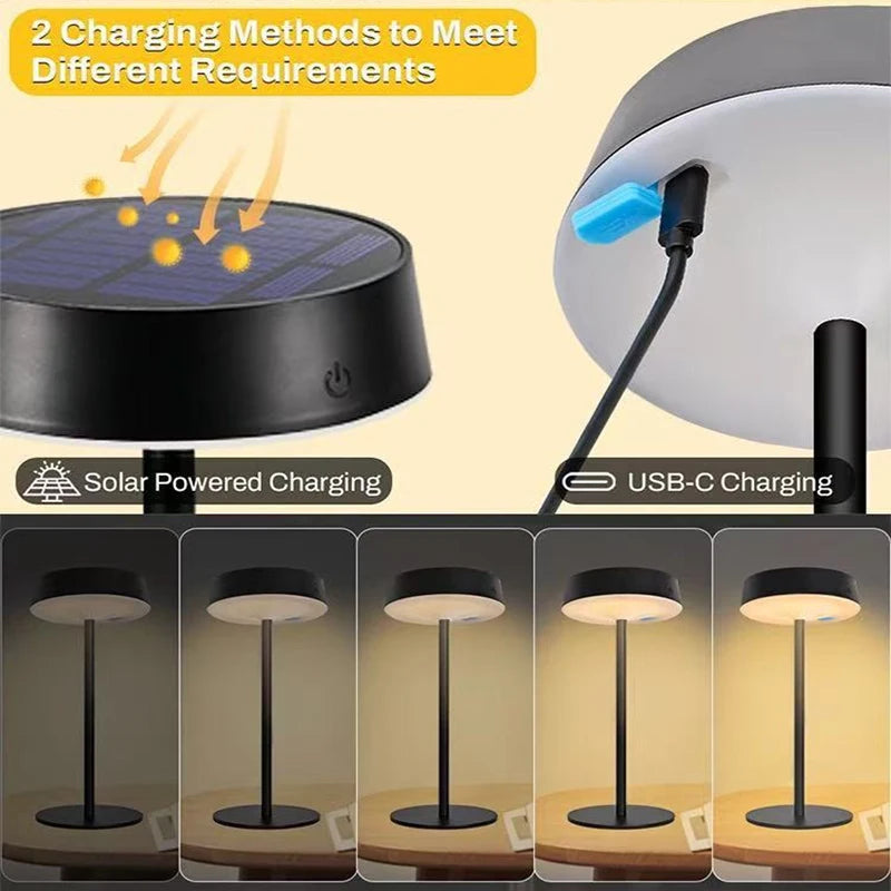 lampe table rechargeable led sans fil noir blanc moderne minimaliste intérieur extérieur camping