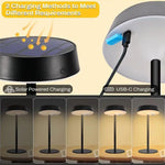 lampe table rechargeable led sans fil noir blanc moderne minimaliste intérieur extérieur camping