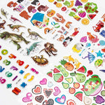 sticker 3d multicolore animaux fruits chiffres scrapbooking deco journal enfants cartoonaufs clips