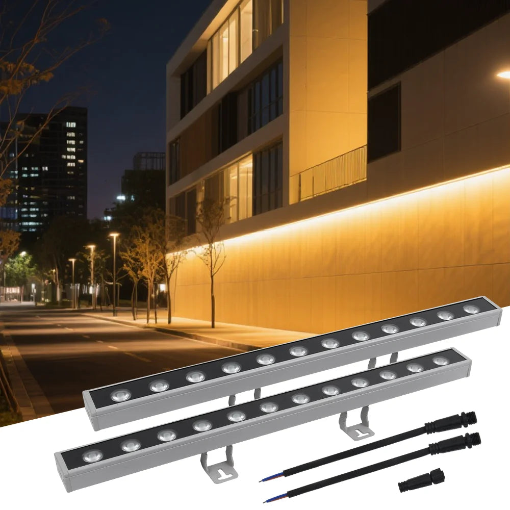 éclairage mural led ip65 moderne argenté 220v 51cm 4cm 7cm
