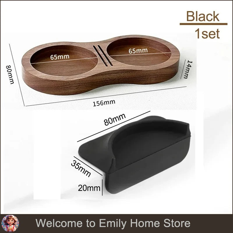 support tamis adhésif silicone noir moderne plat lisse antidérapant expresso poudre presser