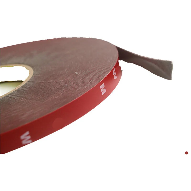 ruban adhésif double face 35m largeur 8mm 10mm 12mm rouge texture rugueuse pratique utilitaire