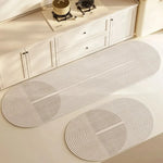 tapis sol moderne gris clair beige spirales concentriques imperméable antidérapant polyester facile nettoyer