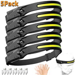 lampe frontale rechargeable noire jaune fluo lisse brillante moderne pratique ceinture ajustable