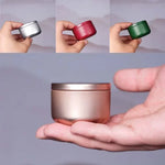 mini boîtes thé portables 30ml rouge vert noir rose bleu doré contemporaines opaques