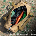 sac main khaki vert armée noir toile épaisse pratique robuste poignées amovibles campagne outils