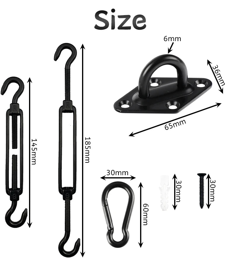 fixations cables vis tasseaux noir industriels exterieur robustes inoxydables echangables