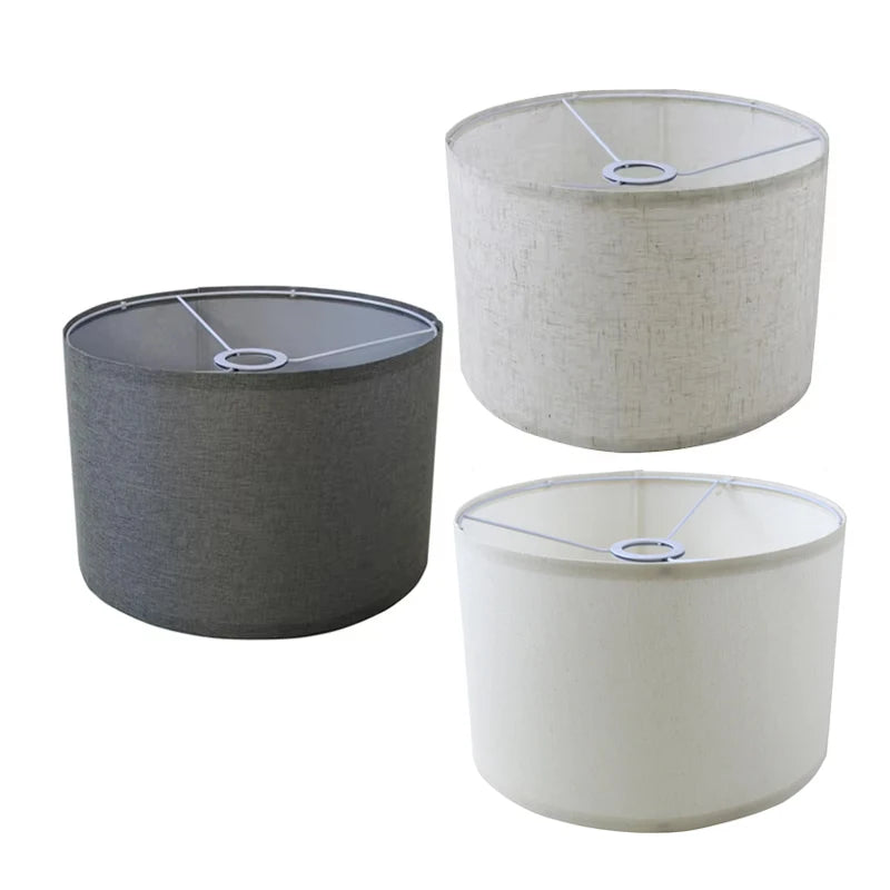 abat jour gris moderne toile lin lampes table facile assembler
