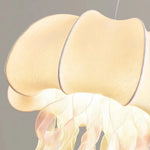 suspension lumineuse moderne soie blanc rose beige gris texture légèrement rugueuse