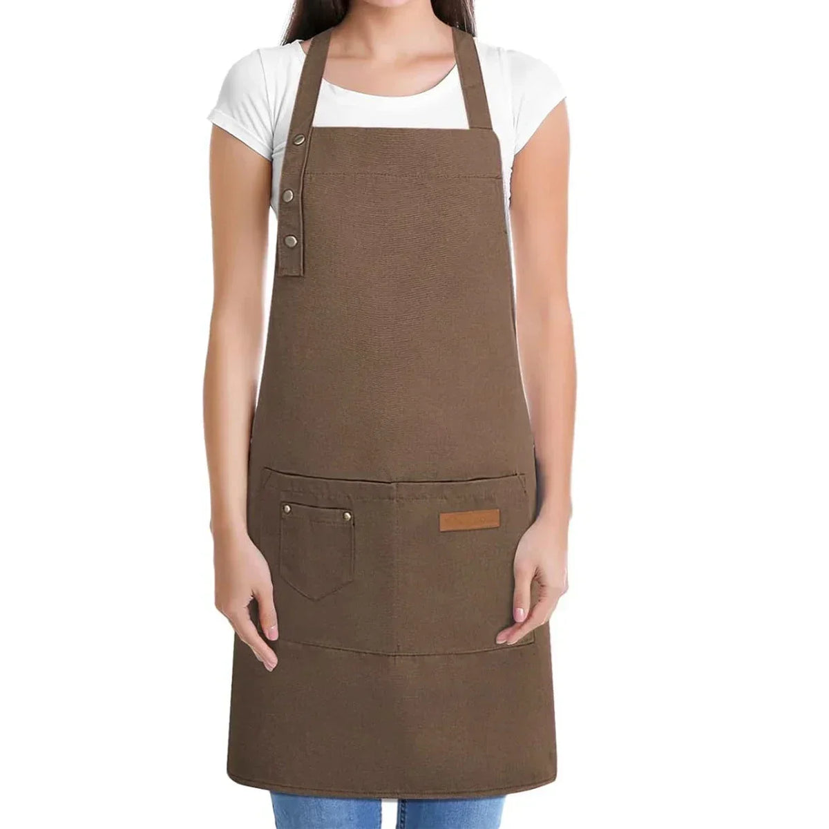 tablier ajustable imprimé logo brodé noël noir beige poche glissière ciseaux opaquet classique