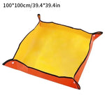 tapis jardinage imperméable vert clips pratique 100x100cm réutilisable