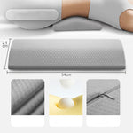 coussin lombaire ergonomique mousse mémoire forme polyester amovible lavable gris moderne lit siège