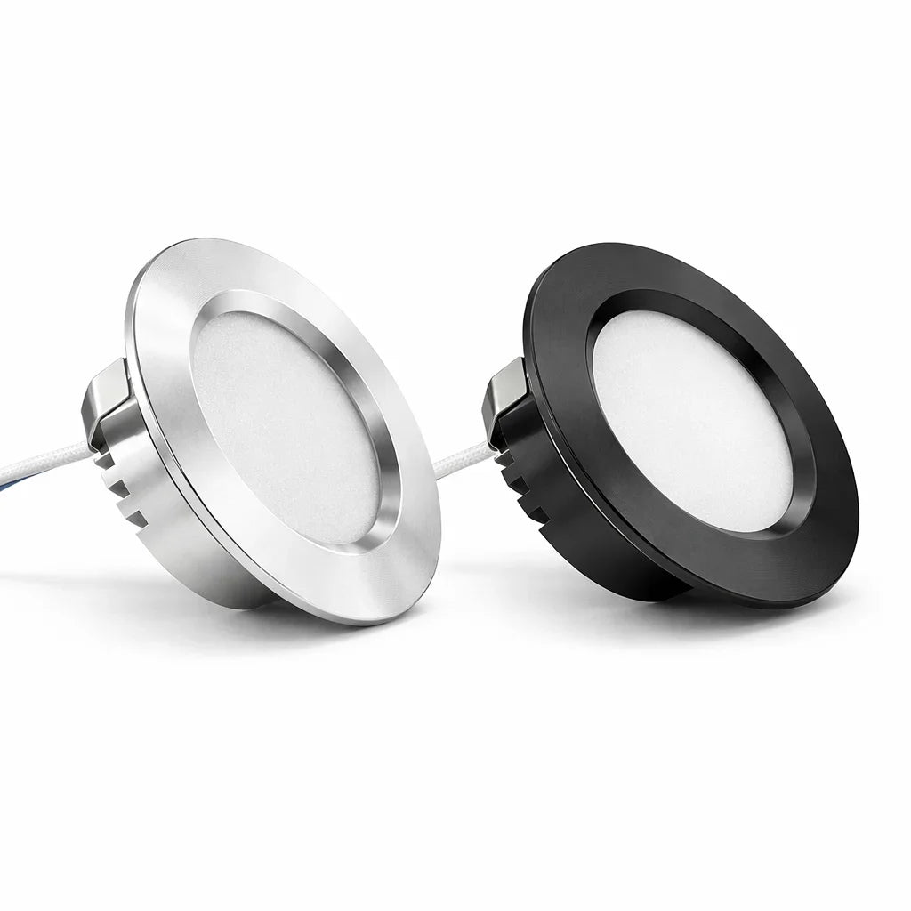 spots led encastrables 3w noir blanc argent 55mm modernes minimalistes