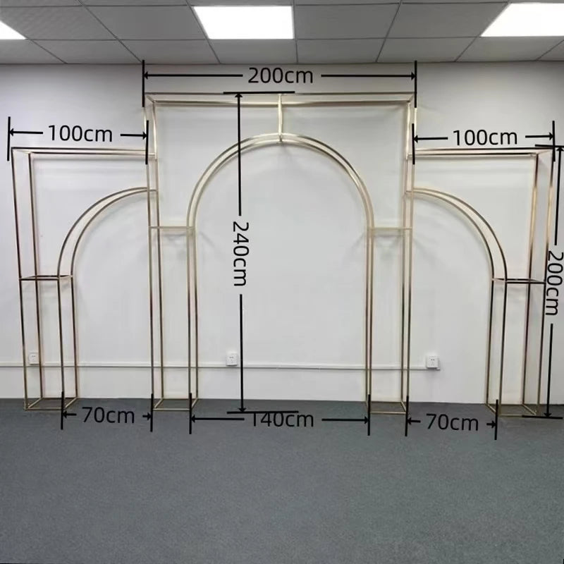structure décorative moderne or géométrique intérieur extérieur 200cm 140cm