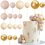 boules décoration gâteau mariage fiançailles noël saint valentin rose beige blanc or brillantes