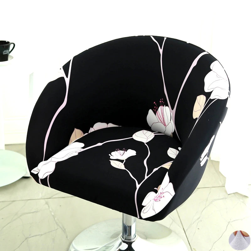 housse chaise extensible motif floral moderne fauteuil salle manger décor maison élastique