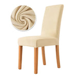 housse chaise velours élastique moderne beige clair protection mariage salle manger plage fauteuil