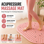 tapis massage acupression rose corail relief animal points pression moderne anti fatigue 70x40cm
