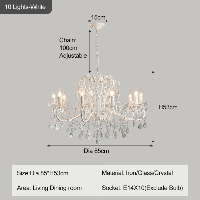 lustre doré cristal pendants élégant classique baroque suspension chambre salon