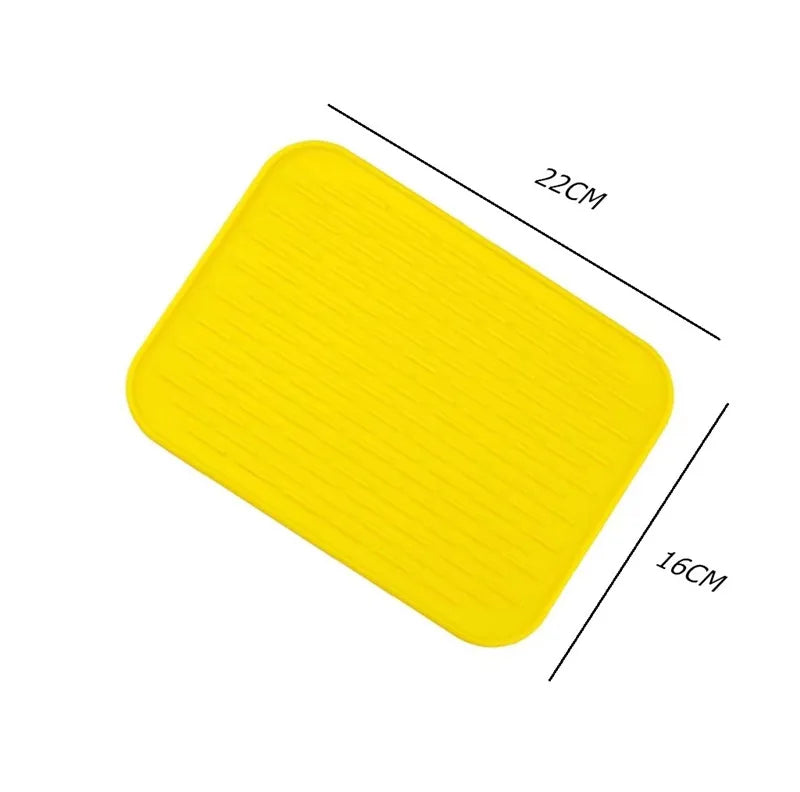 tapis protection silicone respectueux environnement moderne rayures horizontales vert clair bleu orange gris
