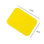 tapis protection silicone respectueux environnement moderne rayures horizontales vert clair bleu orange gris