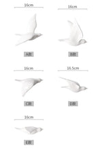 décoration murale moderne or argent blanc oiseaux céramique adhésif minimaliste