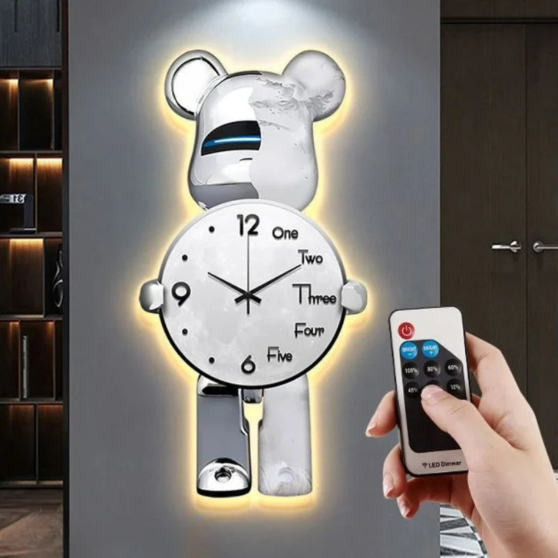 Écran LCD de l'horloge murale avec luminosité LED